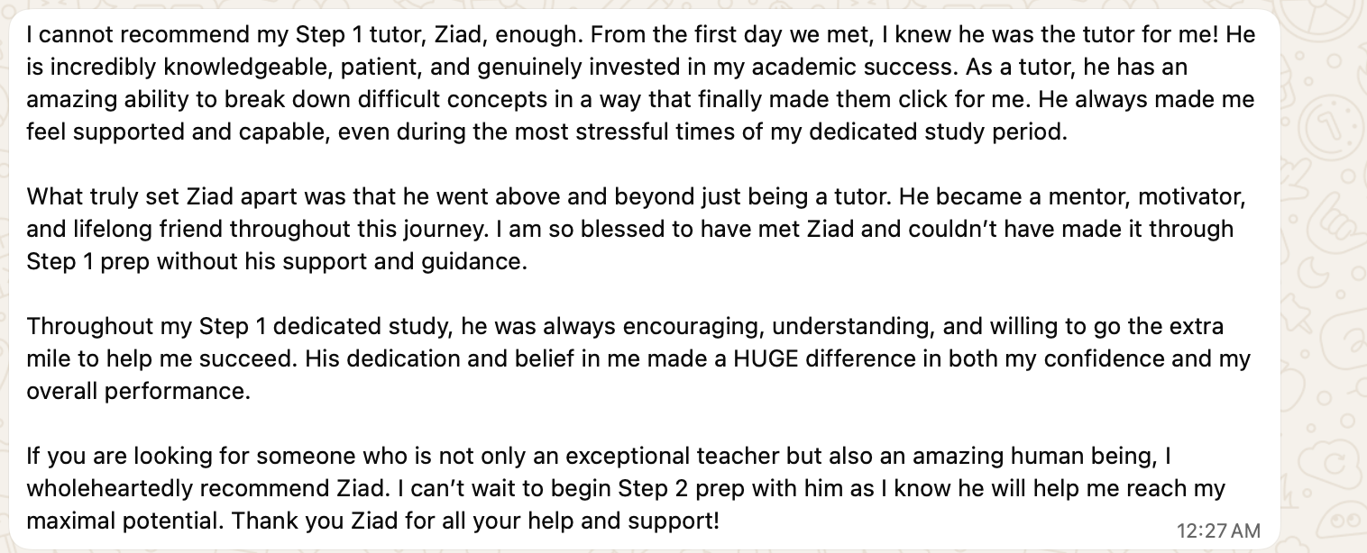 Feedback from Raquel about tutor Ziad